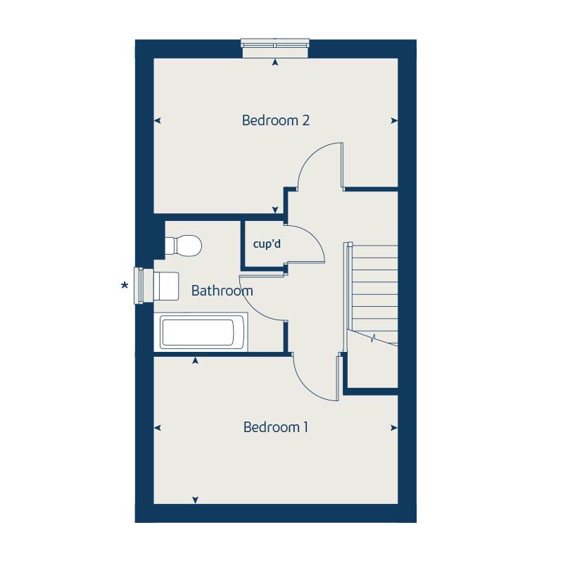 First floor floorplan of The Clover at Whitehouse Park